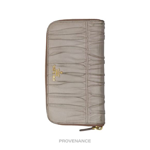🔴 Prada Zip Long Wallet - Blush Nappa Gaufre Leather - Picture 8 of 11
